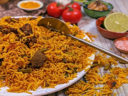 طرز تهیه لوبیا پلو مجلسی مرحله به مرحله